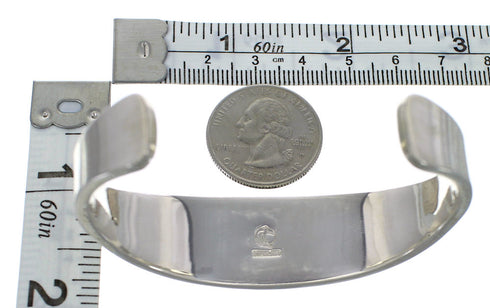 Southwestern Sterling Silver Turquoise Inlay Cuff Bracelet VX60551